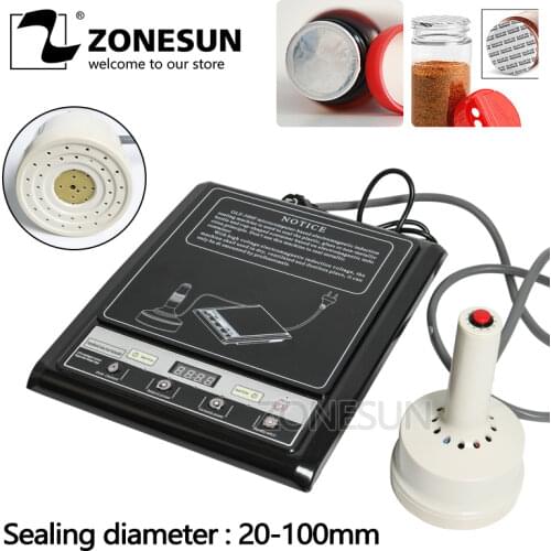 ZONESUN Handheld Electromagnetic Induction Medical Plastic Bottle Cap Sealer Heat Sealing Machine 20-100MM For Aluminum Foil