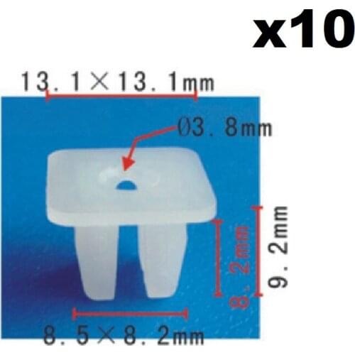 10pcs OEM Nylon Grommet Clip Nut 13.1mm For Toyota For Honda Expansion nut