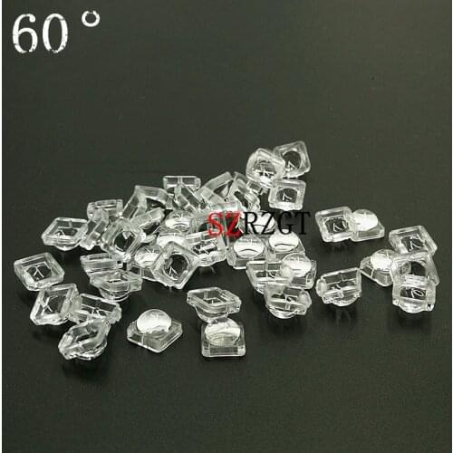 100pcs LED Lens Reflector Collimator For 5050 SMD 30 60 120 Degree 10X8mm Convex Optical Lens Reflector Collimator