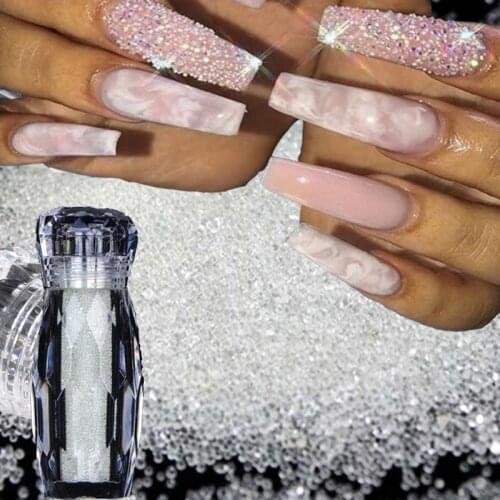 12 Colors Mini Micro Diamond Rhinestone Crystal Micro Diamond Glass Sand Diamonds for Nail Art Sparkling Nail Art Glitter Gems