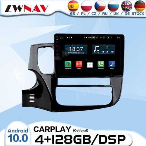 128G 2 Din Android Radio Receiver For Mitsubishi Outlander 2014 2015 2016 2017 2018 2019 Audio Stereo Video Player GPS Head Unit