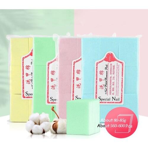 16x9.5cm/Pack Gel Nail Polish Remover Cotton,560-600pcs Lint Free Manicure/Make Up Wipes,Pink One-off Remove Towel for Nails#DX9