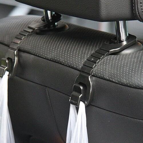2pcs Car Seat Hook Hanger Car Clips Shopping Bag Holder Storage Holder Clips Universal Headrest Mount Storage Hook Car Styling