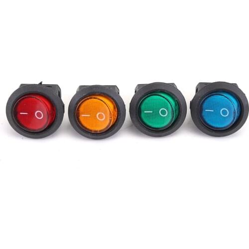 20pcs LED Dot Light 12V Motorcycle Car Boat Auto Round ON/OFF Rocker Toggle SPST Switch