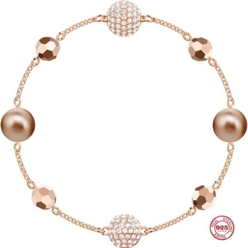 2020 New Fashion Charm Pure 925 Silver Original 1:1 Copy, Invisible Magnetic Buckle Elegant Bracelet Female Luxury Jewelry Gifts