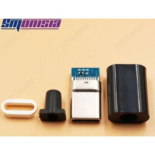 Smonisia 5pcs 2.0 type C USB Male plug Connector Micro usb Male Socket Jack 4 in 1