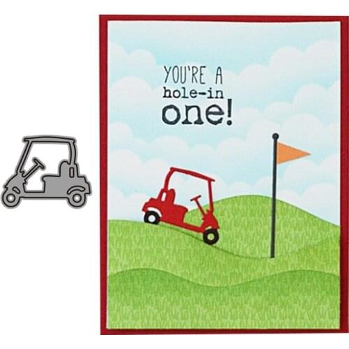 CH golf cart Stencil Metal Cutting Dies For Scrapbooking Practice Hands-on DIY Album Card Craft Decoration