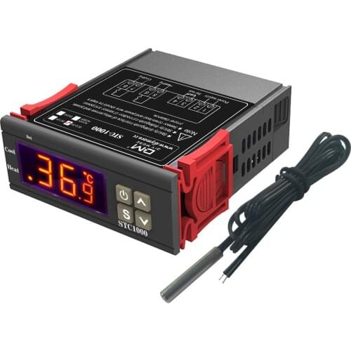 STC-1000 STC 1000 Digital Temperature Controller Thermostat Thermoregulator incubator Relay LED 10A Heating Cooling 12V 24V 220V