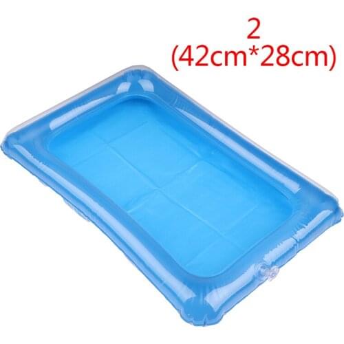 Dynamic Sand Tray Indoor blue Magic Play Sand Children Toys with Space Inflatable Plastic Mobile Table 42*28cm 2021 NEW