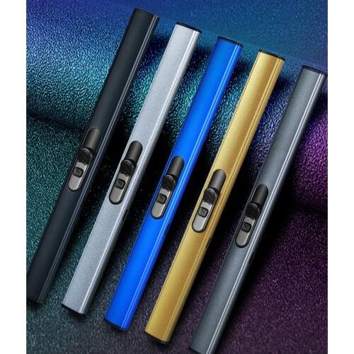 Electric USB Arc Lighter Windproof Rechargeable Pulse Lighters Fire For Outdoor Picnic BBQ Kitchen Flameless Candle Arc Lighter