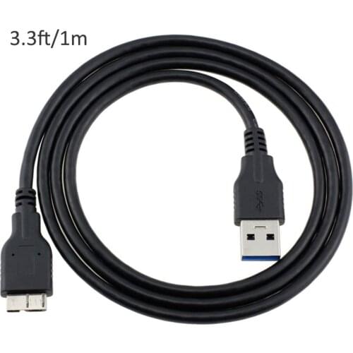 USB 3.0 A Male to Micro B Cable 3.3FT Cord Compatible with For WD My Passport and Elements Portable External Hard Drive, Toshiba