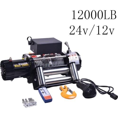 12V 24V Car winch 12000 lb car tuned electric winch winch for ATV 4WD truck SUV off-road vehicle winch self rescue