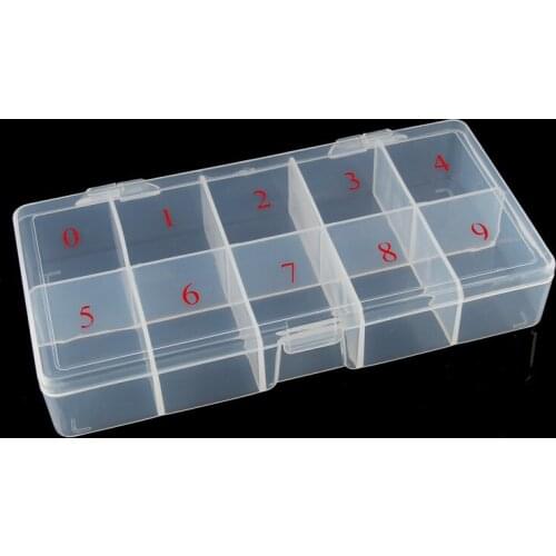 Hot Sale Nail Art Rhinestone Tools Jewelry Beads Display Storage Box Organizer Holder Transparent Plastic Empty Storage Box 1PC