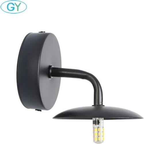 Mini Wall Mount LED Book Reading Lights Night Light Black G4 led bedside reading lamp vintage bedroom headboard wall lighting
