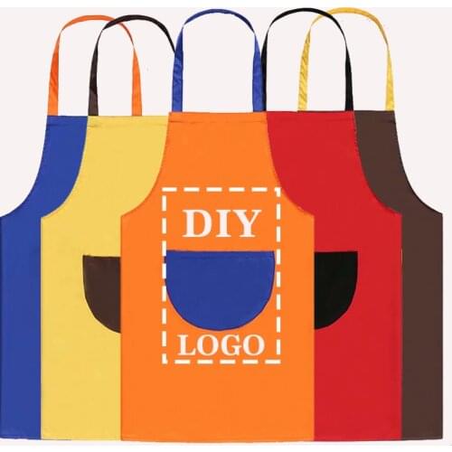 Custom logo multicolor restaurant milk tea shop barista beauty hairdresser apron