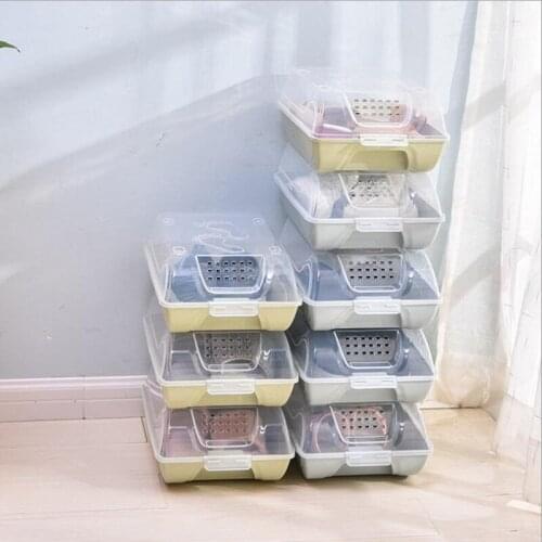 Multifunctional Storage box Thicken Transparent Plastic Stackable Storage Case Sundries Container Home Use Shoebox