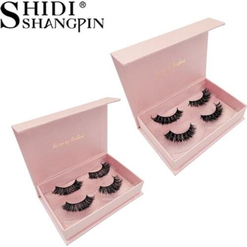 SHIDISHANGPIN 2 pairs eyelashes 3d mink volume false lashes 3 d mink natural makeup fake lash eyelashes extension for beauty