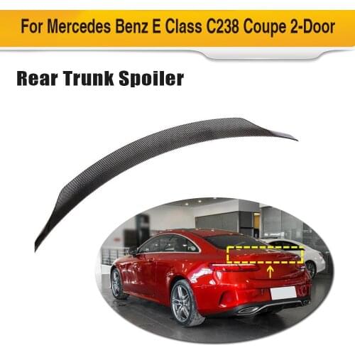 Car Rear Trunk Wing Spoiler for Mercedes-Benz E Class W213 E250 E300 E400 E450 E500 E550 Coupe 2017 - 2019 Rear Spoiler Sticker