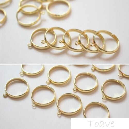 Copper plated 18K gold ring band diy handmade jewelry ring accessories
