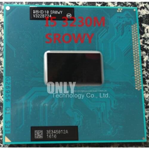 Free Shipping Original intel Core i5 3230M 2.6GHz 3M SR0WY Dual Four threads i5-3230m Notebook processors Laptop CPU PGA 988 pin
