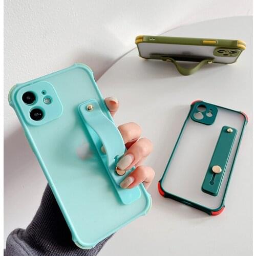 Shockproof transparent stand holder phone case on for xiaomi mi poco x3 nfc mi poco x3 x2 x3 nfc poco f2 m2 pro silicone cover