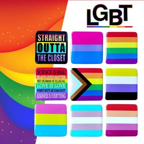 Rainbow Badge Lapel Heart LGBT Design Metal Cute Pins Nonbinary Genderfluid Gay Brooch Love and Peace Jewelry Bisexual Pansexua