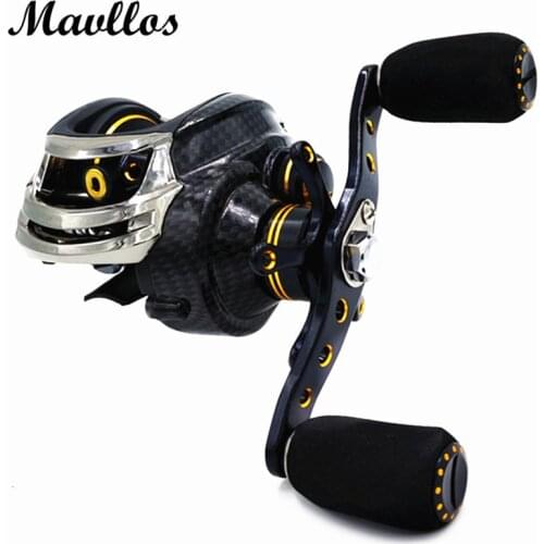 Mavllos Baitcasting Fishing Reel Weight 211g Saltwater Max Power Drag 5.5KG Left/Right Hand Doule Brake System Carp Fishing Reel