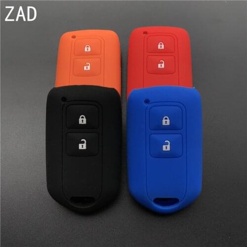ZAD silicone car key cover case set holder shell skin for YOYOTA Yaris Highlander Vios YI ZHI 2 buttons smart keyless protective