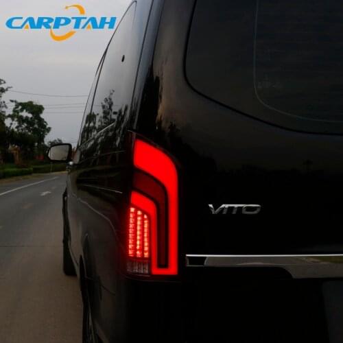 LED Car Taillight Tail Lights For Mercedes Benz V Class W447 Vito 2016-2019 2020 Rear Fog Lamp Turn Signal Reverse Brake Light