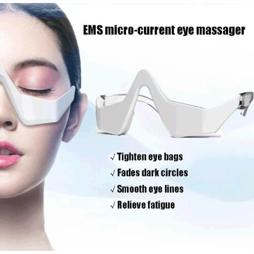 Vibration Eye Massager Rechargeable Eye Therapy Massager With 3 Intensity Settings For Relieve Dark Circles Wrinkle Fatigue
