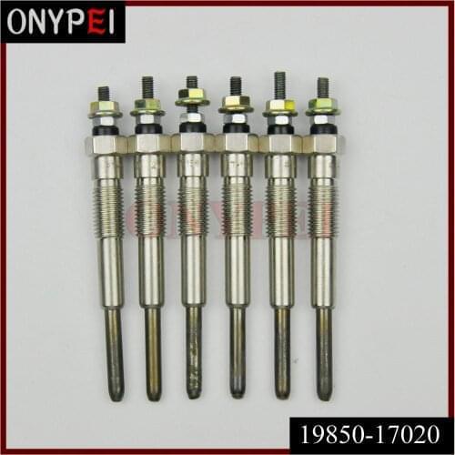 6 PCS New Glow Plug 19850-17020 For Toyota Land Cruiser 70 100 105 1HZ 1HDT Coaster 19850 17020 1985017020