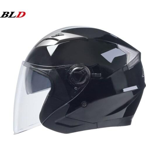 Vintage Electric Bike Open Helmet Half Dual Lens Motorcycle Helmet Kask Men Women Casque Motocross Moto Accessories Capacete