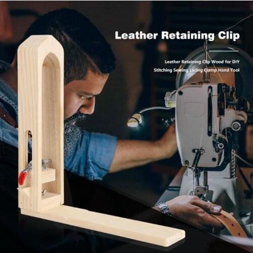 Leather Retaining Clip Wood for DIY Stitching Sewing Lacing Clamp Hand Tool Stitching Hook Loop Lacing Treatments Crafts