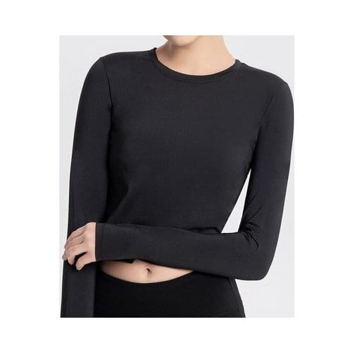 Woman Sports Top New Beautiful Back Yoga Clothes Stretch Loose Quick Dry Breathable Fitness Long-sleeved Womens Clothing