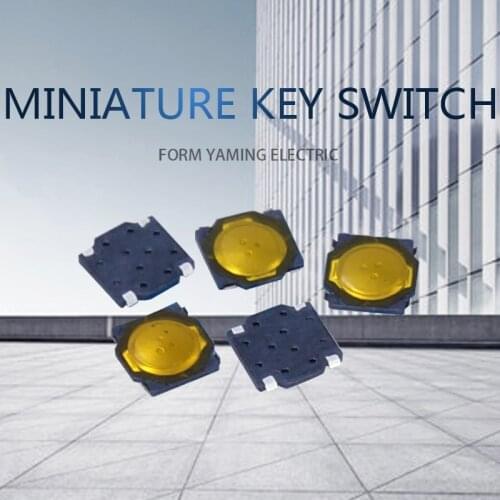 100pcs Tact Switch 3.7*3.7*0.35mm Key Touch 4 Foot Four Pins Button Micro Mini Switches