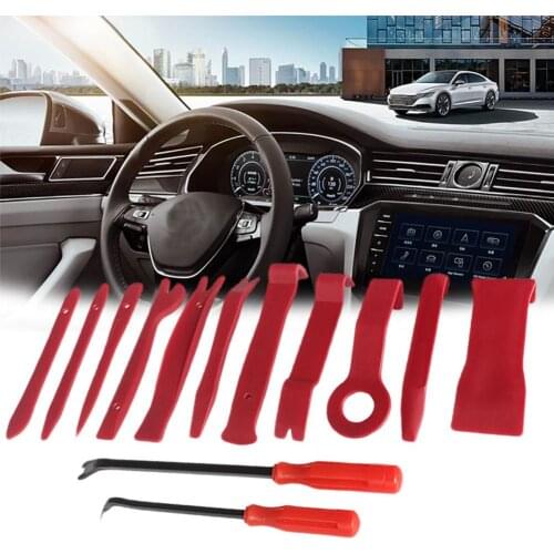 13Pcs/Set Auto Car Radio Audio Panel Trim Door Clip Removal Installer Pry Tool Kit Durable Car Audio Modification Tools