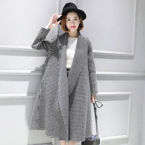 2020 Fashion Coat Female Long Winter Jacket Women A-Line Loose Palid Wool Coats manteau femme hiver 37115 YQ1199