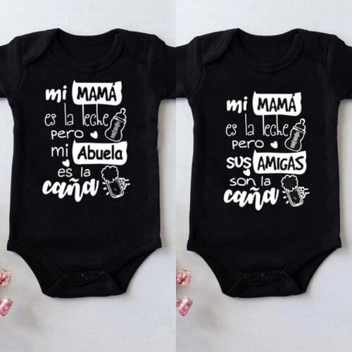 2021 Baby Bodysuits Fashion Newborn Onesies Infant Unisex Funny Print Short Sleeve Cotton Body Baby Playsuit Clothes 0-24M