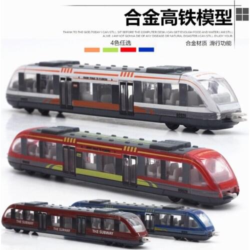 2021 New arrival 1:55 High-speed rail Alloy Model Childrens Subway Toy Alloy Model Simulation Alloy Toy Car Children Gifts