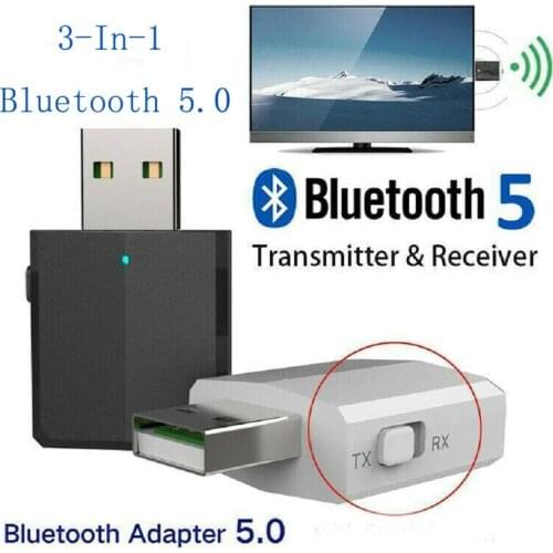 3 in 1 USB Bluetooth 5.0 Transmitter Receiver EDR Adapter Dongle 3.5mm Audio AUX for TV PC Headphones Stereo Car HIFI ZF169PLUS