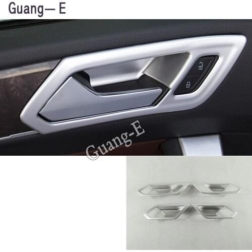 For VW Volkswagen Touran L 2016 2017 2018 2019 Car Styling Cover Stick Trim ABS Chrome Door Inner Handle Bowl Frame Parts 4pcs