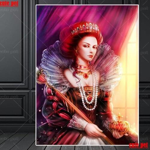 The Queen of Hearts 5D cross stitches full drill DIY Diamond Painting Character Gift Embroidery Home Decor Diamond Mosaic puzzle
