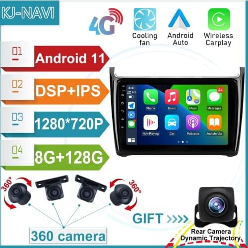 DSP IPS Android 11.0 For Volkswagen VW Polo Sedan 2008 - 2015 Car Player Video Navigation Multimedia GPS NO DVD
