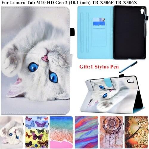 For Lenovo Tab M10 HD 2nd Gen TB-X306F X306X Case 10.1 Cute Cat Butterfly Soft Silicone Tablet Shell for Lenovo Tab M10 HD Cover