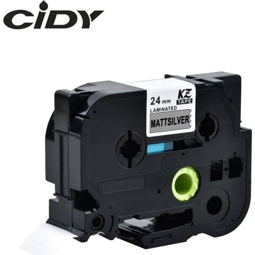 CIDY TZe M951 TZ M951 Tze-M951 tz-M951 black on mattesilver tze compatible laminated tape for brother label printers