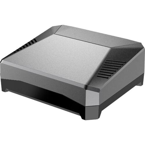 Aluminum Alloy Housing Case Shell Replacement Heat Sink Cooling Fan Enclosure with Power Switch for Raspberry Pi 4 Model B 4B