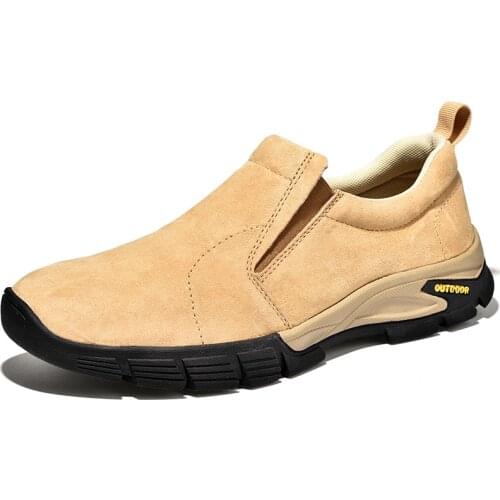 2021 Summer Brand Fashion Men Sneakers Leather Slip On Casual Shoes Outdoor Lightweight Walking Shoes Zapatillas Hombre Big Size