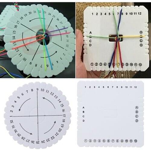 Round Square Kumihimo Beading Cord Disc Disk Braiding Plate Handmade DIY Bracelet Braided Board Weaving knitting Tools Drop ship