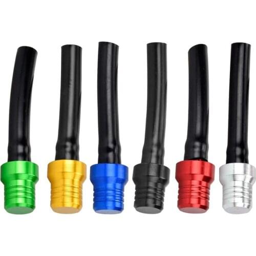 CNC Gas Fuel Tank Cap Valve Vent Breather Hose Motorcycle Tank Tube Inner Diam 5mm Red/ Blue/Gold Aluminum