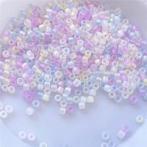 2mm Macaroon Matte Glass SeedBead Miyuki Delica Beads High Quality Bugle Tube For DIY Craft Jewelry Bracelet Garment Accessories